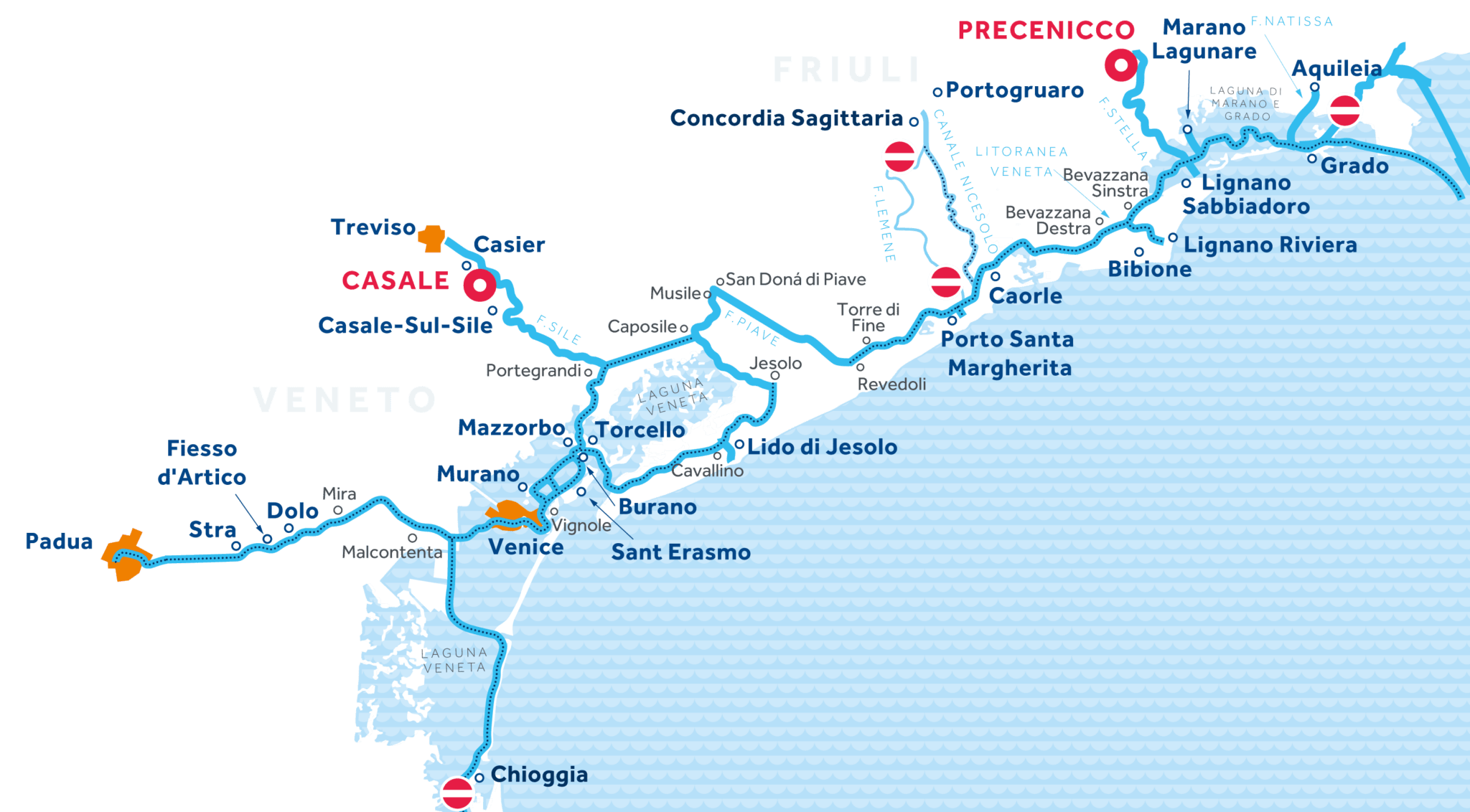 Venice and Friuli Region map